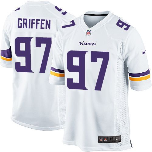 Men Minnesota Vikings #97 Everson Griffen Nike White Player Game NFL Jersey